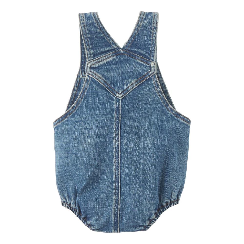 Wrangler Gianna Baby Girl's Logo Denim Overall Romper 112346606