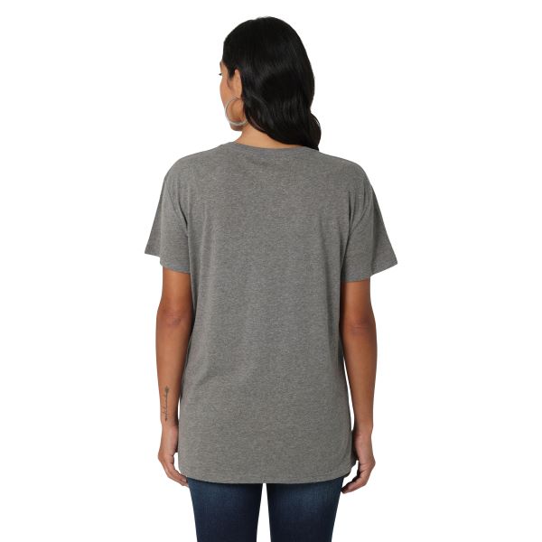 Wrangler Graphite Heather Retro Women's Boyfriend Fit Graphic T-Shirt 112336199