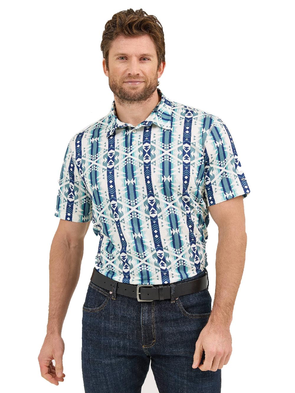 Wrangler Icy Geo Men's Performance Polo Shirt 112366979