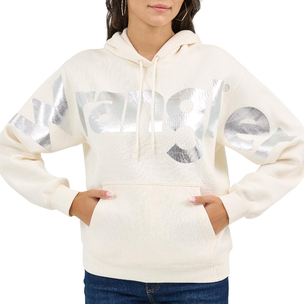 Wrangler Icy White Bold Logo Womens' Hoodie 112371540