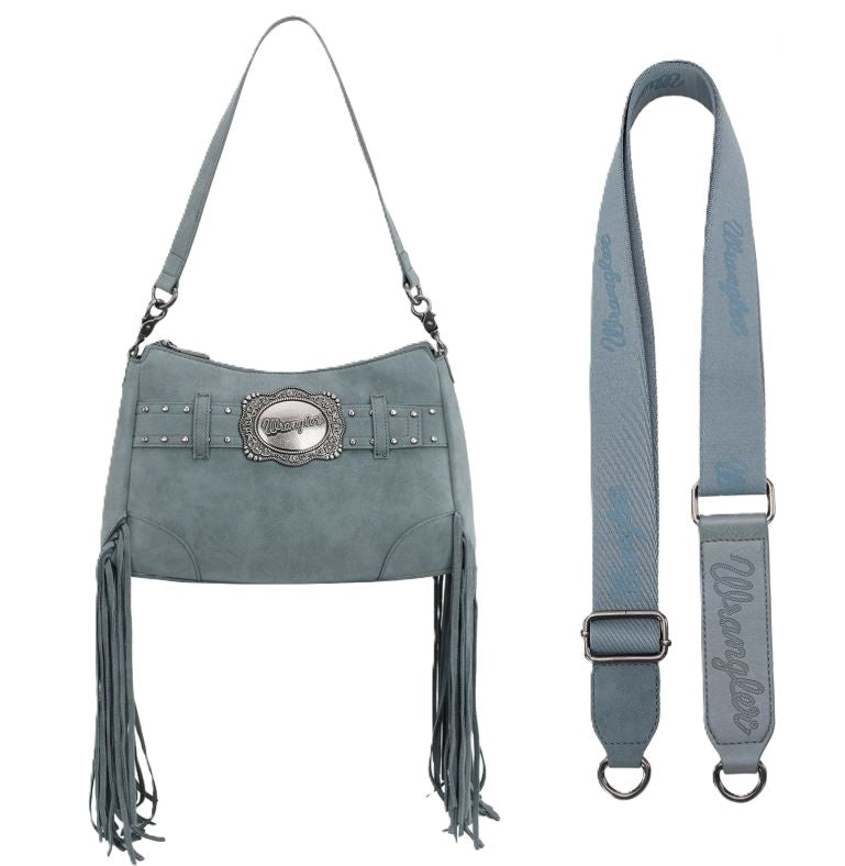 Wrangler Jean Color Fringe Buckle Hobo Bag/Crossbody Bag WG241-2022JN