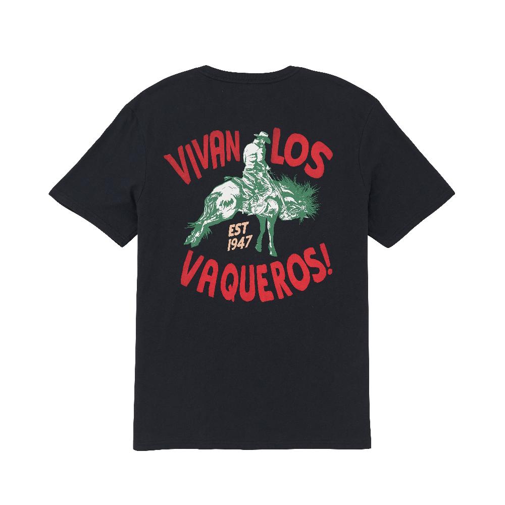 Wrangler Jet Black 'Viivan Los Vaqueros' Men's Short Sleeve Graphic T-Shirt 112365306