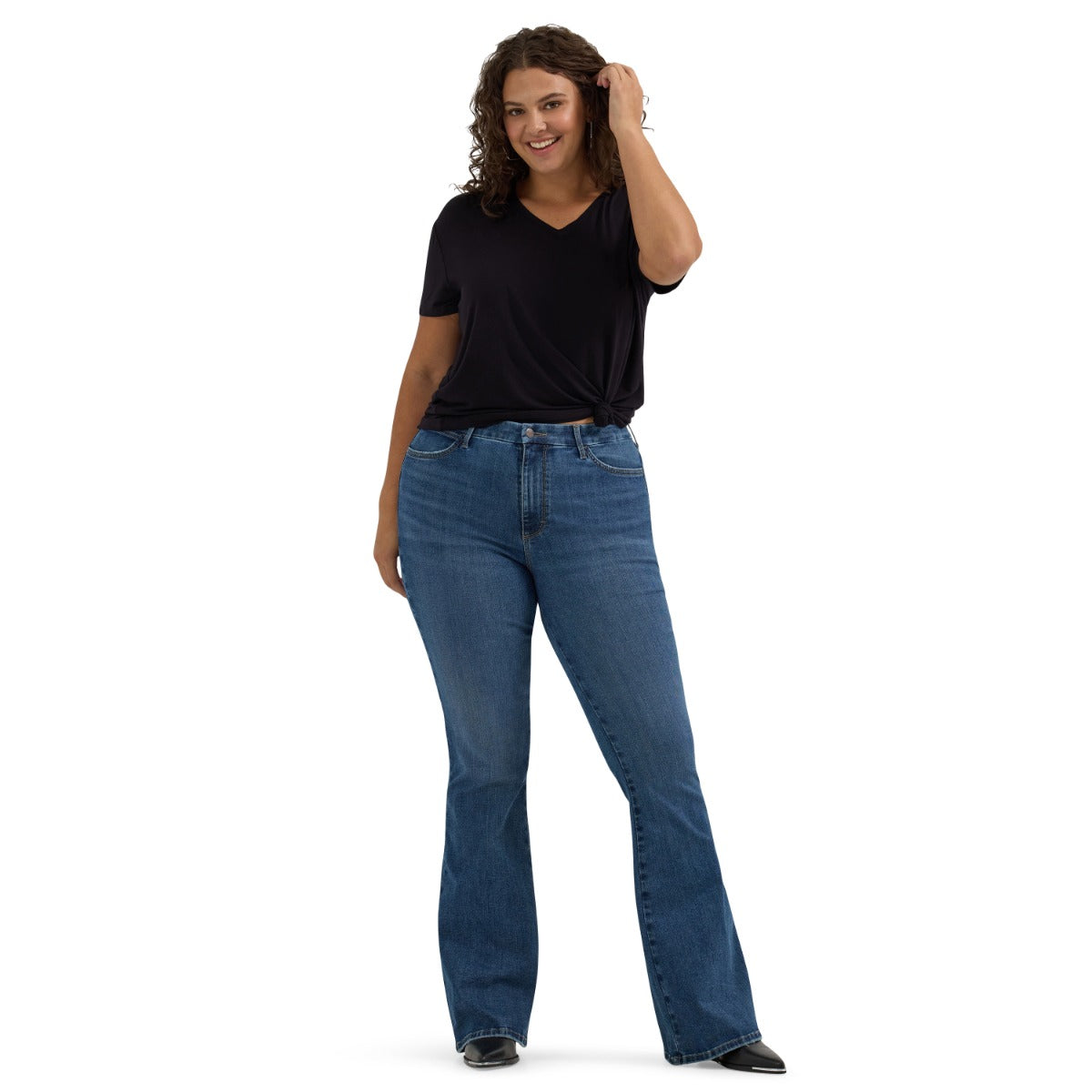 Wrangler Lily Bespoke Women's High Rise Flare Jeans 30 Inch Inseam 112359281