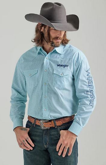 Wrangler Logo Long Sleeve Snap Shirt 112324643