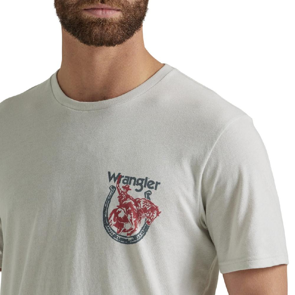 Wrangler Lunar Rock Heather Wrangler Design Back Graphic Men's T-Shirt 112347218