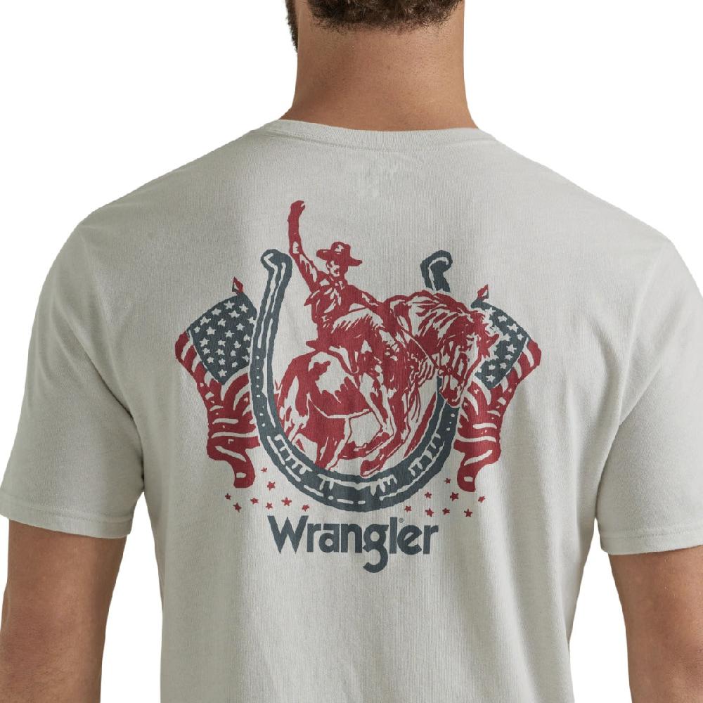 Wrangler Lunar Rock Heather Wrangler Design Back Graphic Men's T-Shirt 112347218