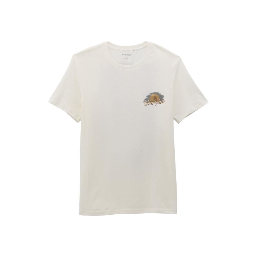 Wrangler Marshmallow Short Sleeve Regular Fit T-Shirt With Cowboy Graphic Scene On The Back 112368735