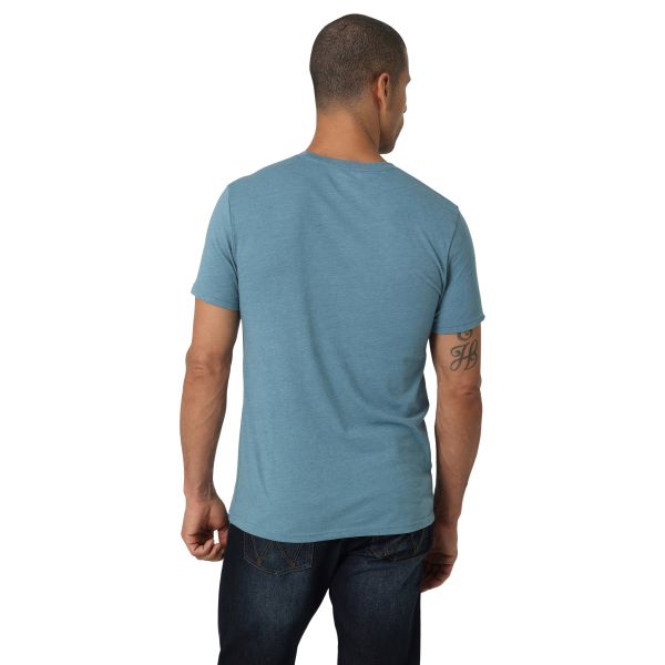 Wrangler Medium Blue Buck Wild Horse Men's Short Sleeve T-Shirt 112328860