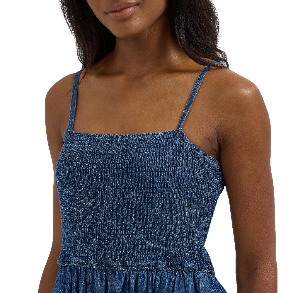 Wrangler Midnight Smocked Bodice Women's Denim Maxi Dress 112365768