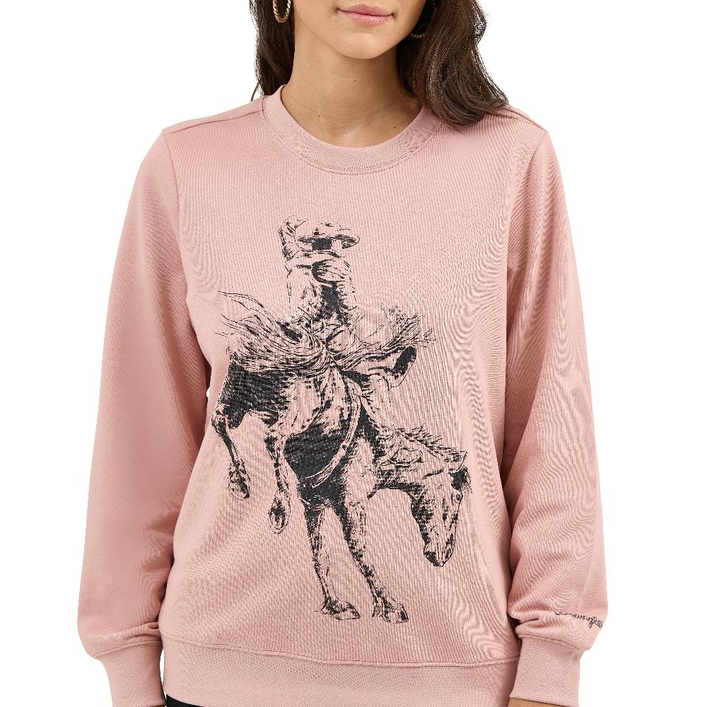 Wrangler Misty Rose Graphic Women's Crew Sweatshirt 112368906