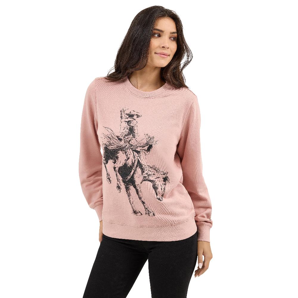 Wrangler Misty Rose Graphic Women's Crew Sweatshirt 112368906