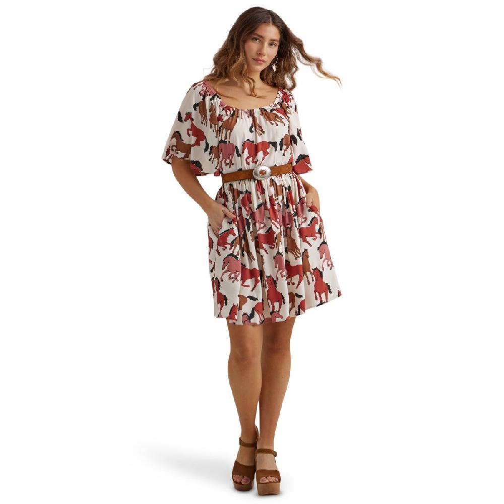 Wrangler Multi Color Horse Print Women's Dress 112344696