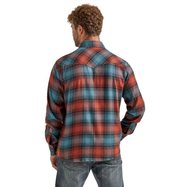 Wrangler Multi Color Plaid Retro Flannel Men's Longsleeve Snap Shirt 112337458