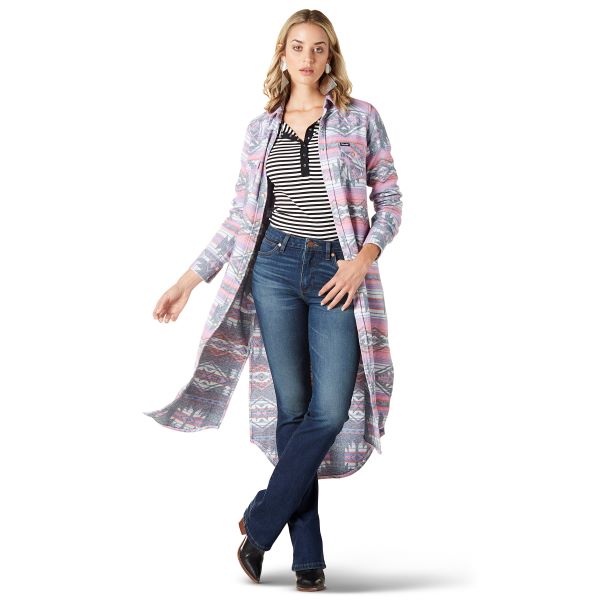 Wrangler Multi Color Retro Aztec Duster Snap Dress 112336452