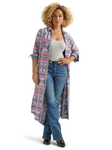 Wrangler Multi Color Retro Aztec Duster Snap Dress 112336452