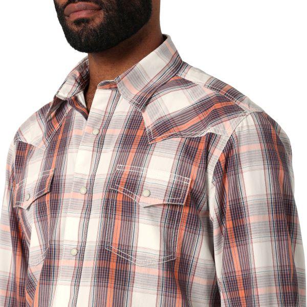 Wrangler Multi Plaid Retro Premium Men's Long Sleeve Snap Shirt 112330788