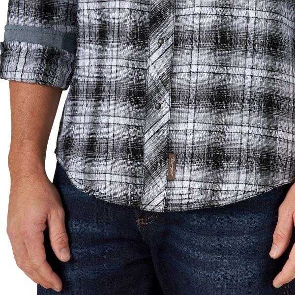 Wrangler Noir Day Indigo Plaid Retro Premium Long Sleeve Men's Western Snap Shirt 112318872
