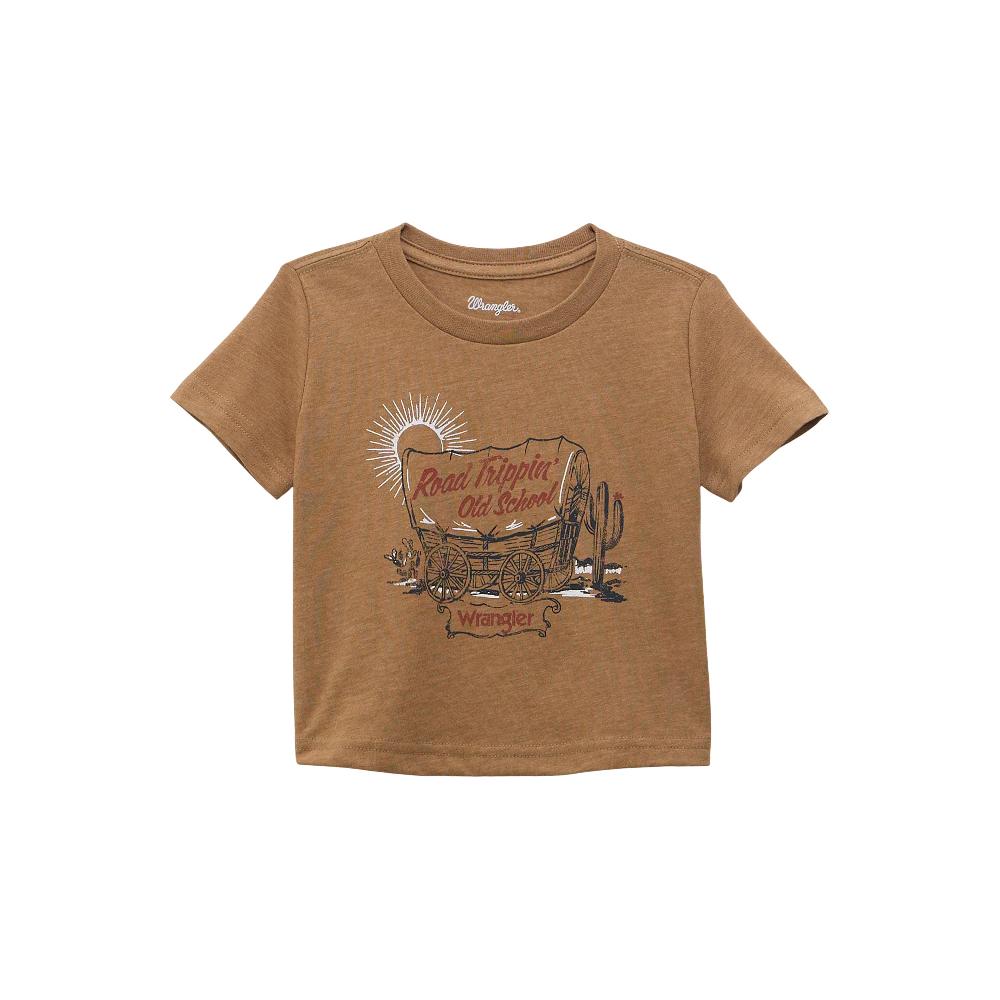 Wrangler Old School Brown Little Boy's Short Sleeve Graphic T-Shirt 112368713