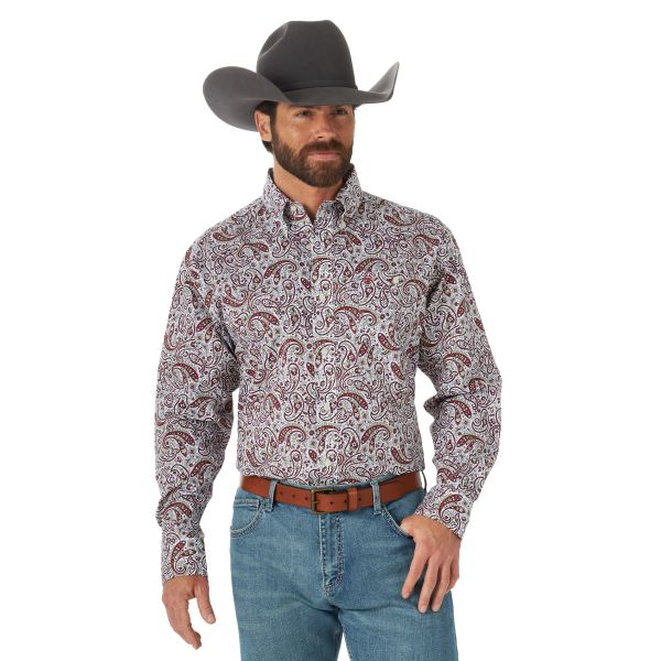 Wrangler Paisley Classics Collection Mens Longsleeve Shirt MG2029R