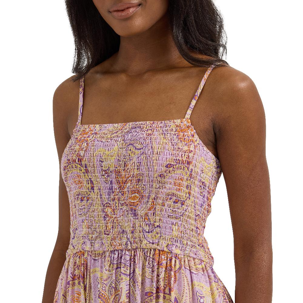 Wrangler Pastel Paisley With Print Women's Smocked Bodice Maxi Dress 112364374