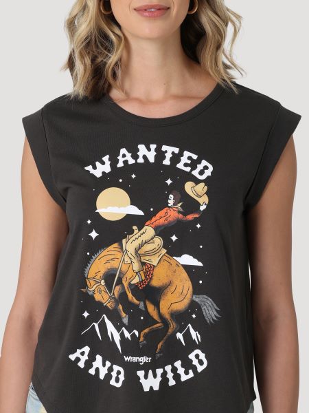 Wrangler Phantom Wrangler Wanted & Wild Women's Cuffed Tank 112329942