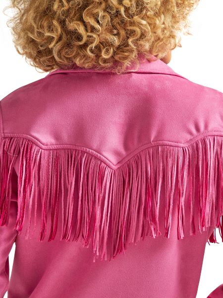 Wrangler Pink Retro Crop Fringe Women's Jacket 112342643