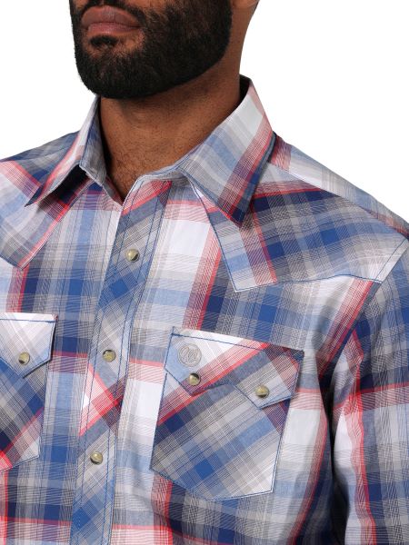 Wrangler Plaid Multi Retro Men's Modern Fit Western Shirt 112330420