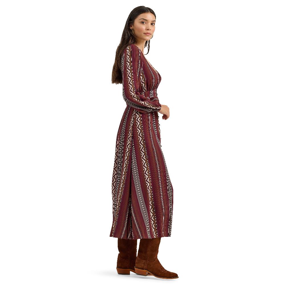 Wrangler Port Princess Waist Button Front Maxi Dress 112367389