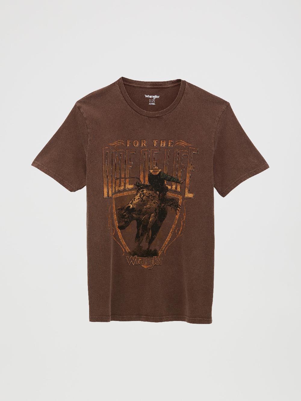 Wrangler Potting Soil Vintage Bullrider Graphic Knit Men's Short Sleeve T-Shirt 112361859