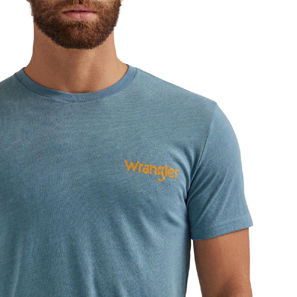 Wrangler Provincial Blue Bronc Horseshoe Back Graphic Men's T-Shirt 112344148