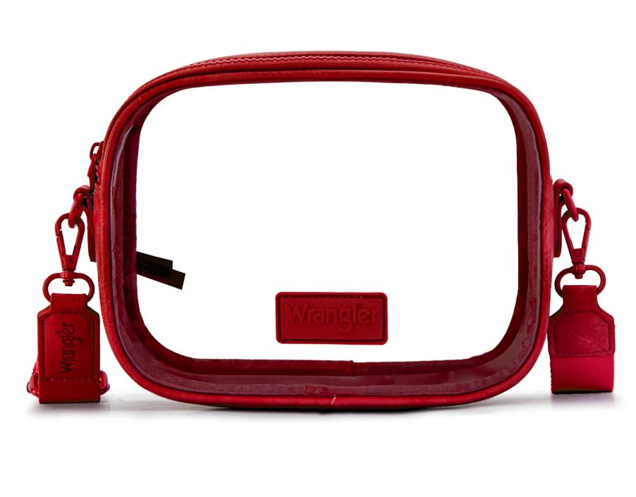 Wrangler Red Clear Crossbody Bag/Stadium Bag WG229-603RD