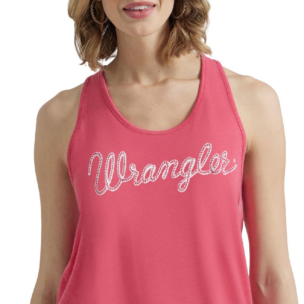 Wrangler Red Heather Retro Rope Logo Women's Racerback Tank 112347618