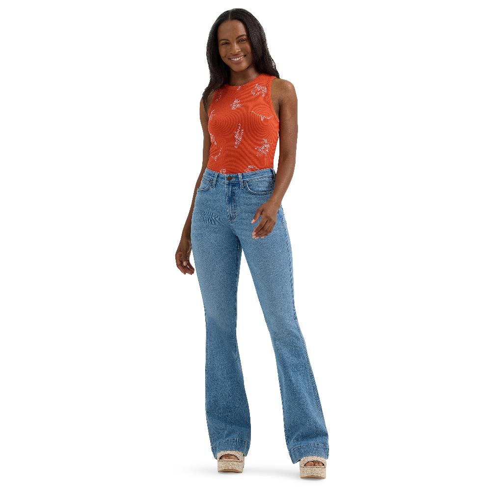 Wrangler Red Icon Women's Printed Slim Goddess Tank 112364372