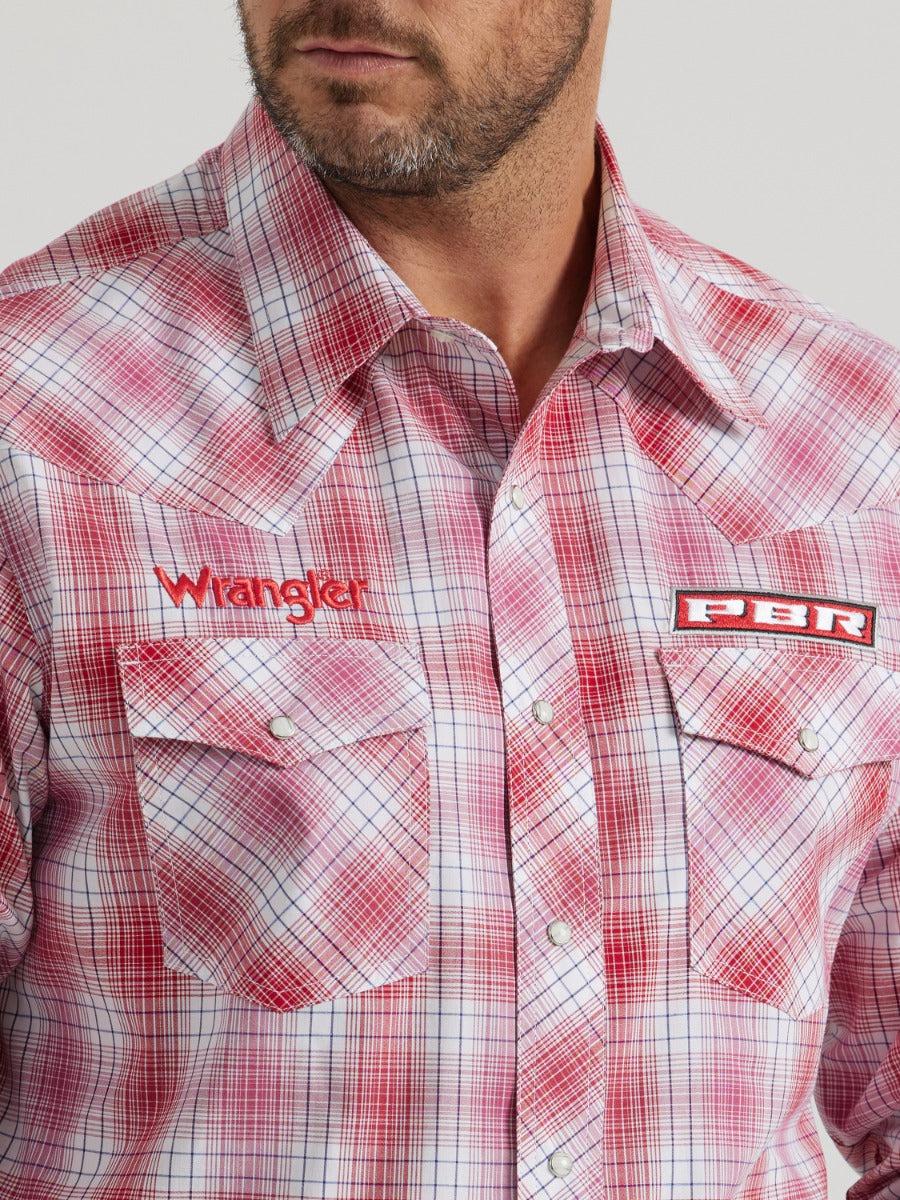 Wrangler Red Logo Mens Long Sleeve Shirt 112346236