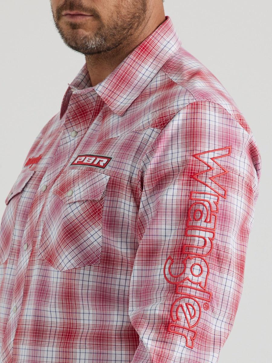 Wrangler Red Logo Mens Long Sleeve Shirt 112346236