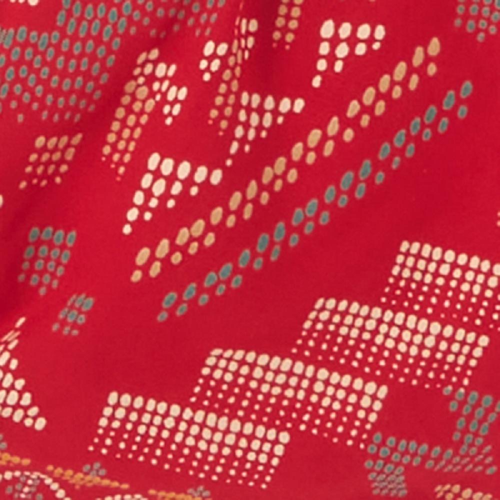 Wrangler Red Multi Little Girl's Southwestern Ruffle Strap Dress 112346560