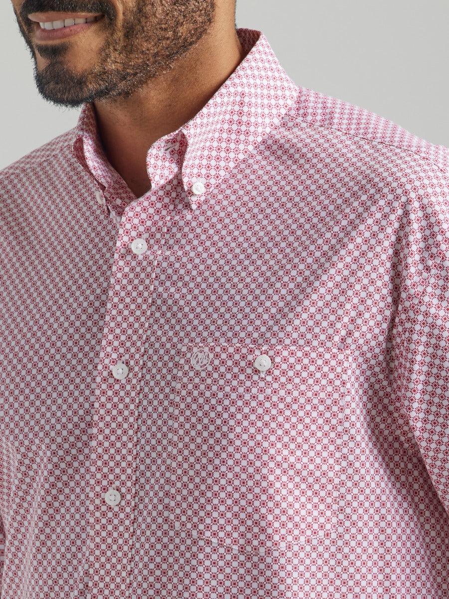 Wrangler Red Printed Classic Longsleeved Buttondown Shirt 112324787