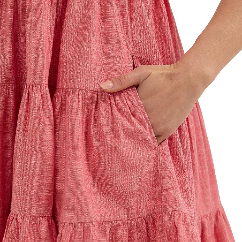 Wrangler Red Strappy Tiered Women's Dress 112365032