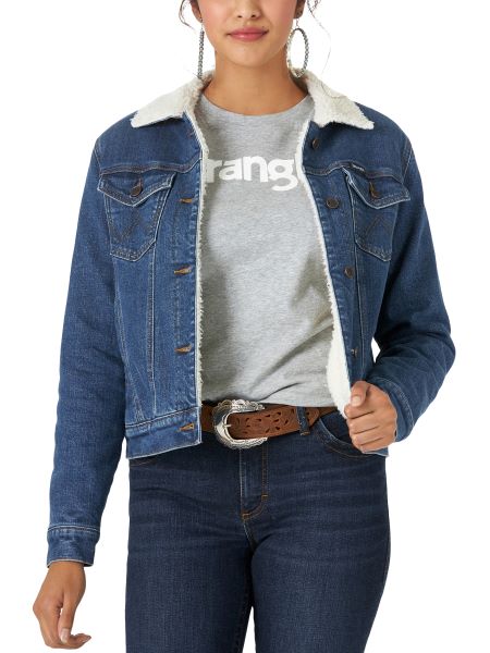 Wrangler Retro Sherpa Lined Womens Denim Jacket 10LWJ320D