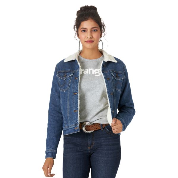 Wrangler Retro Sherpa Lined Womens Denim Jacket LWJ320D