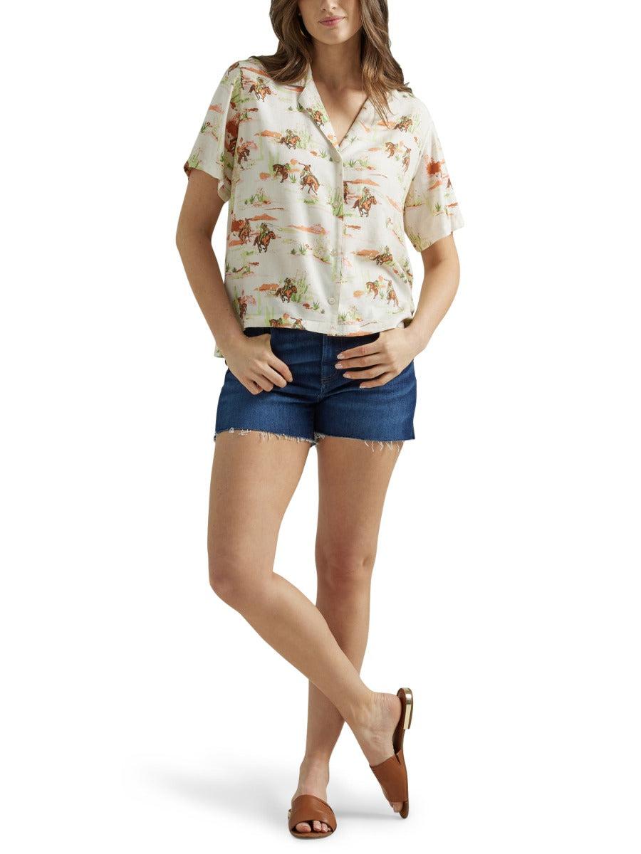 Wrangler Retro Vintage Womens Short Sleeve Shirt 112347208