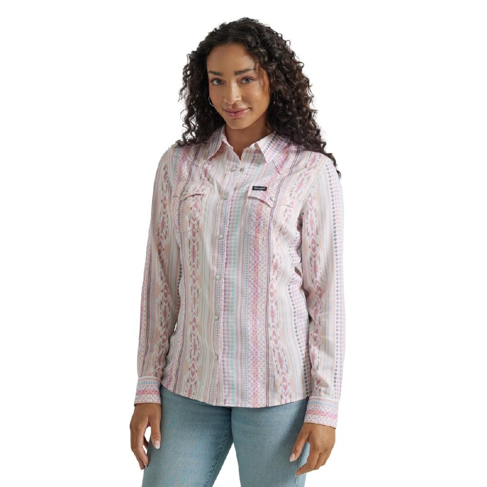 Wrangler Retro Women's Pastel Long Sleeve Snap Shirt 112347205