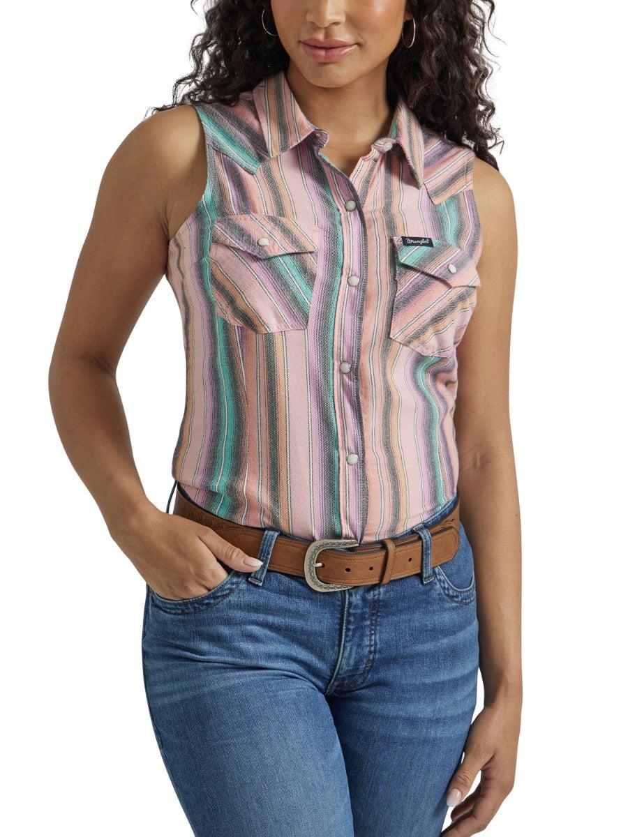 Wrangler Retro Women's Sleeveless Snap Shirt 112347170