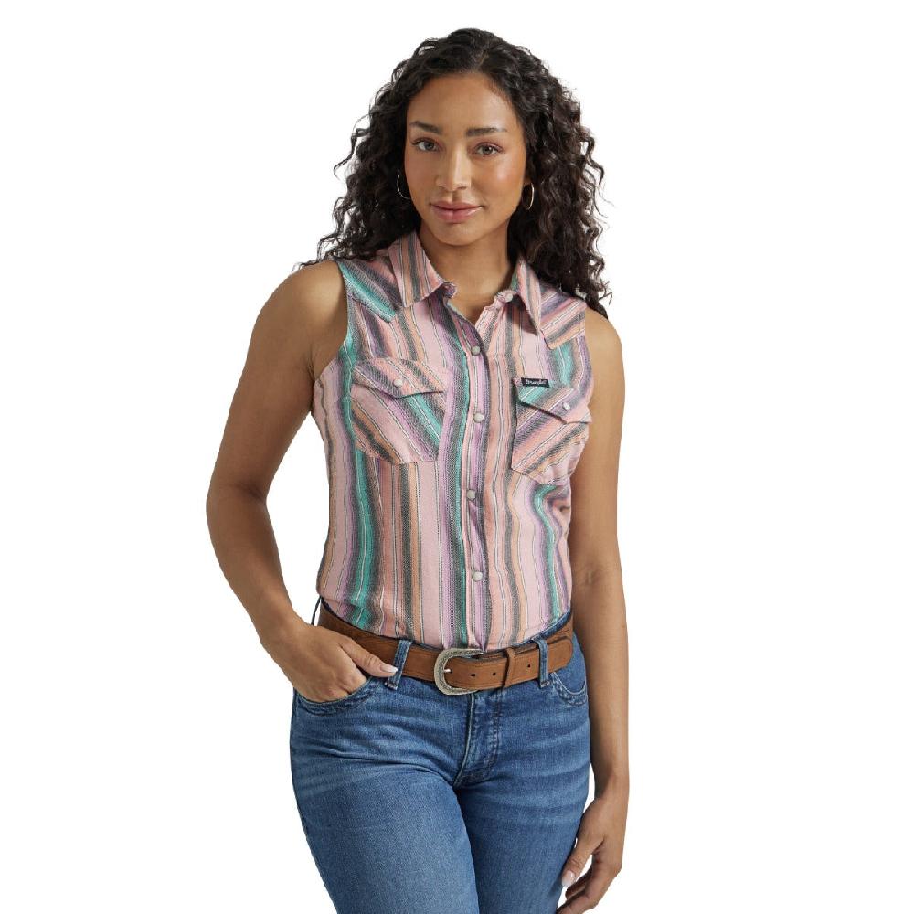 Wrangler Retro Women's Sleeveless Snap Shirt 112347170