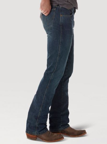 Wrangler River Wash Vintage Premium Patch Boot Cut Mens Jeans 77MWZRW