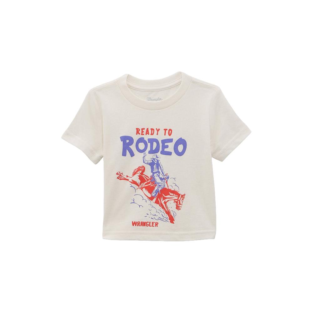 Wrangler Rodeo White Little Boy's Short Sleeve Graphic T-Shirt 'Ready to Rodeo' 112368711