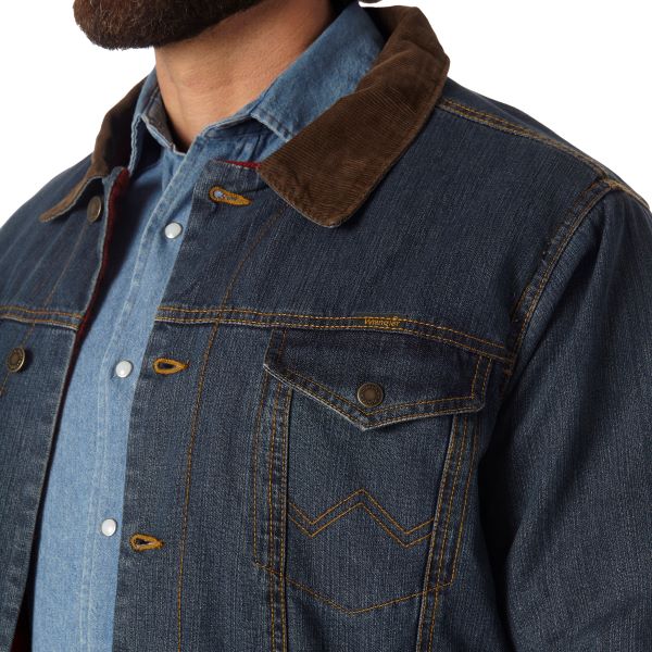 Wrangler Rustic Blanket Lined Mens Denim Jacket 74265RT