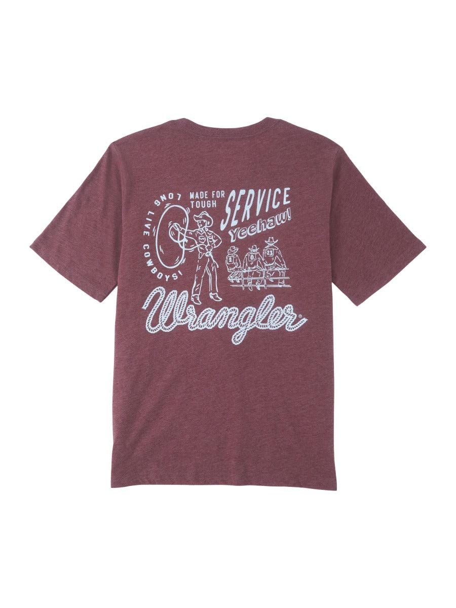 Wrangler Sable Heather Wrangler Rodeo Graphic Back Boy's T-Shirt 112347223