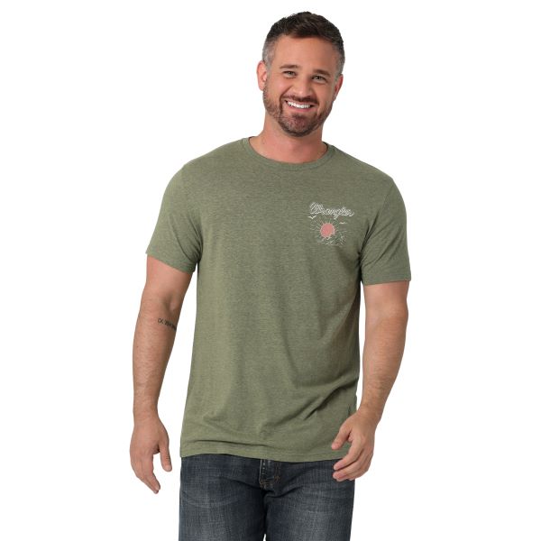 Wrangler Sage Heather Back Graphic Men's T-Shirt 112336209