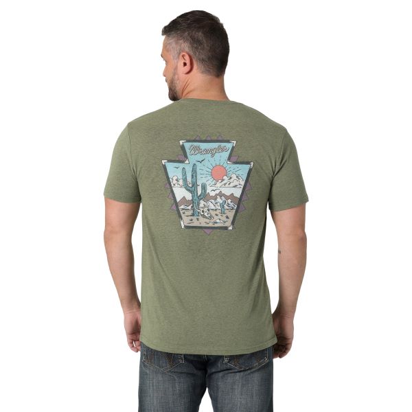 Wrangler Sage Heather Back Graphic Men's T-Shirt 112336209